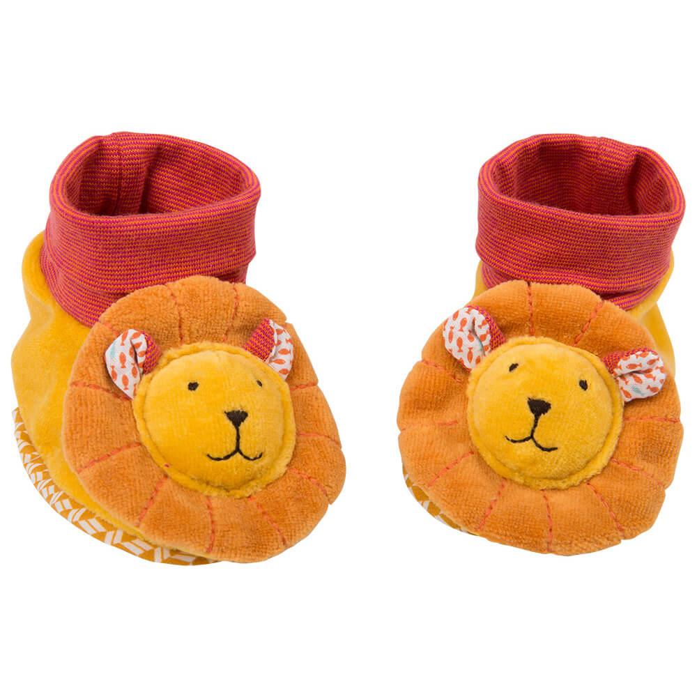 Lion Baby Slippers by Moulin Roty