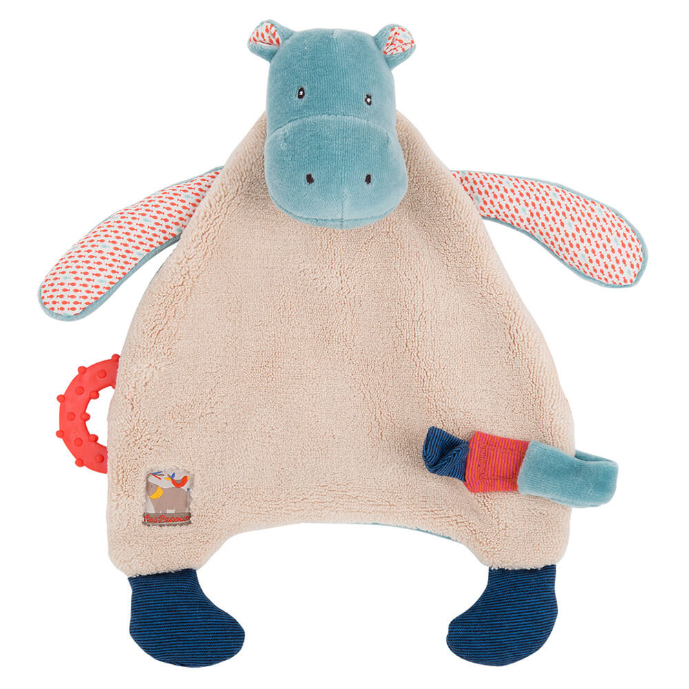 Hippo Pacifier Baby Comforter by Moulin Roty