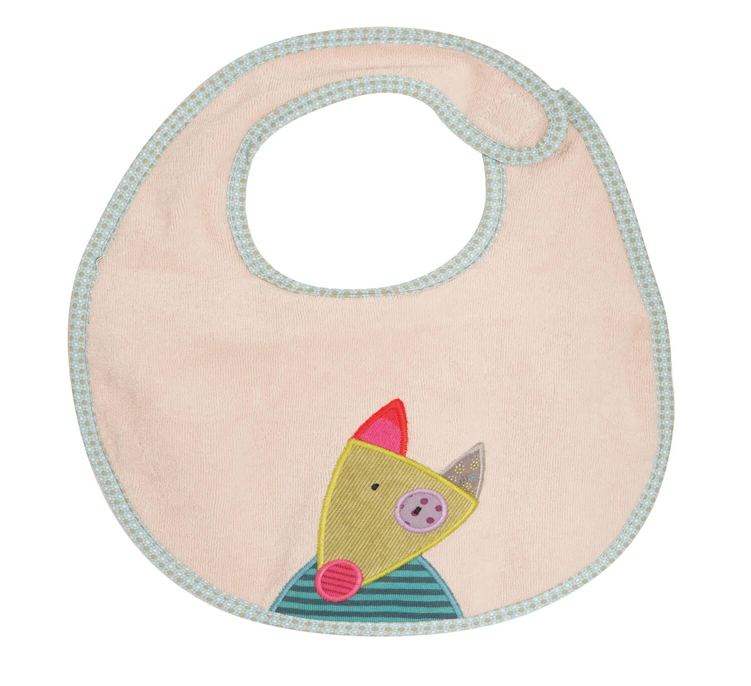 Wolf Baby Bib by Moulin Roty