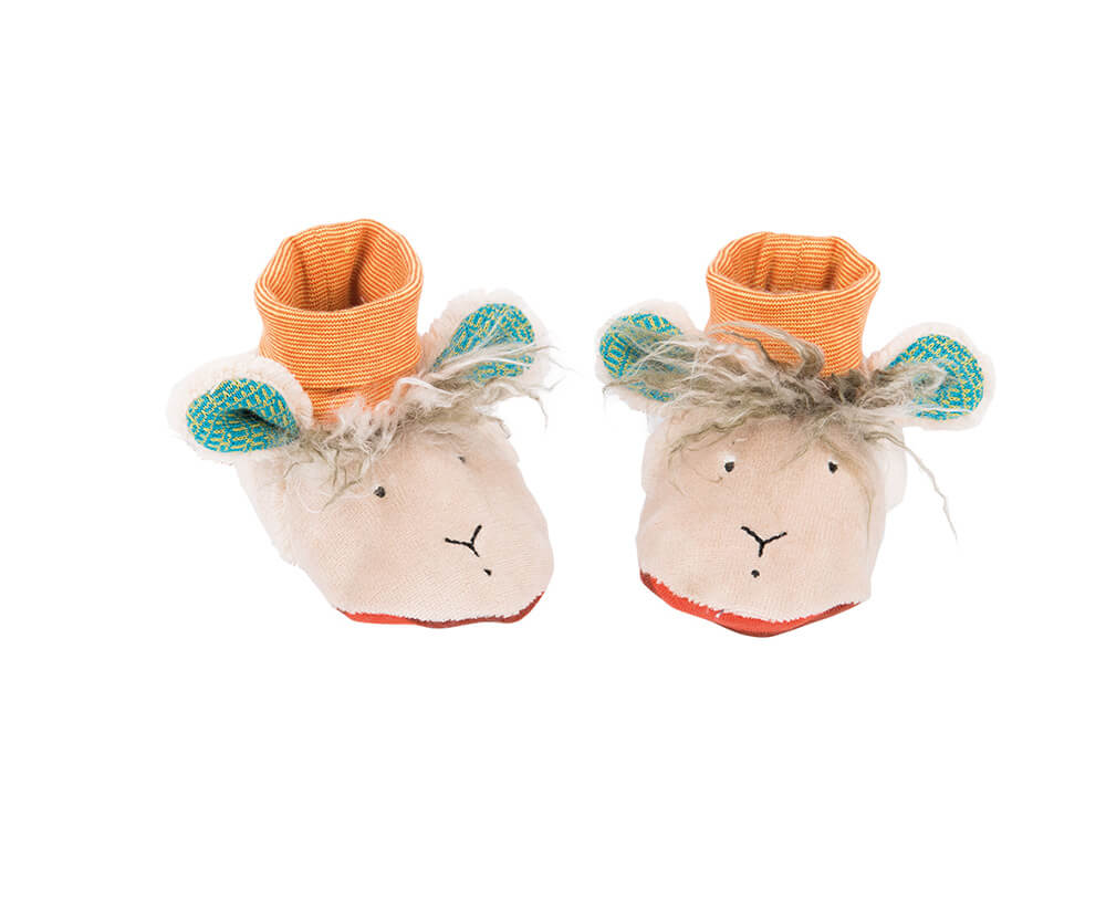 Sheep Baby Slippers by Moulin Roty