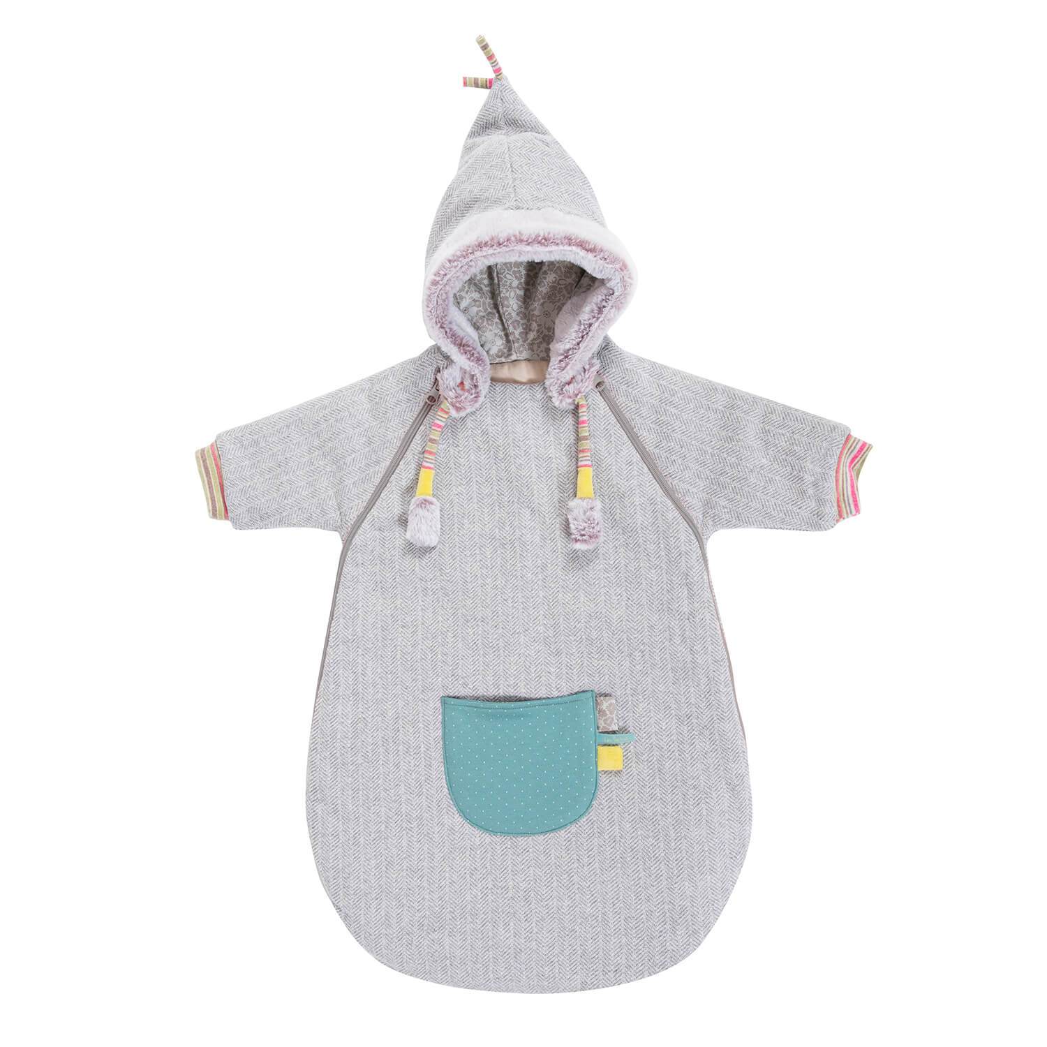 moulin roty schlafsack Grey Baby Snuggle Suit by Moulin Roty