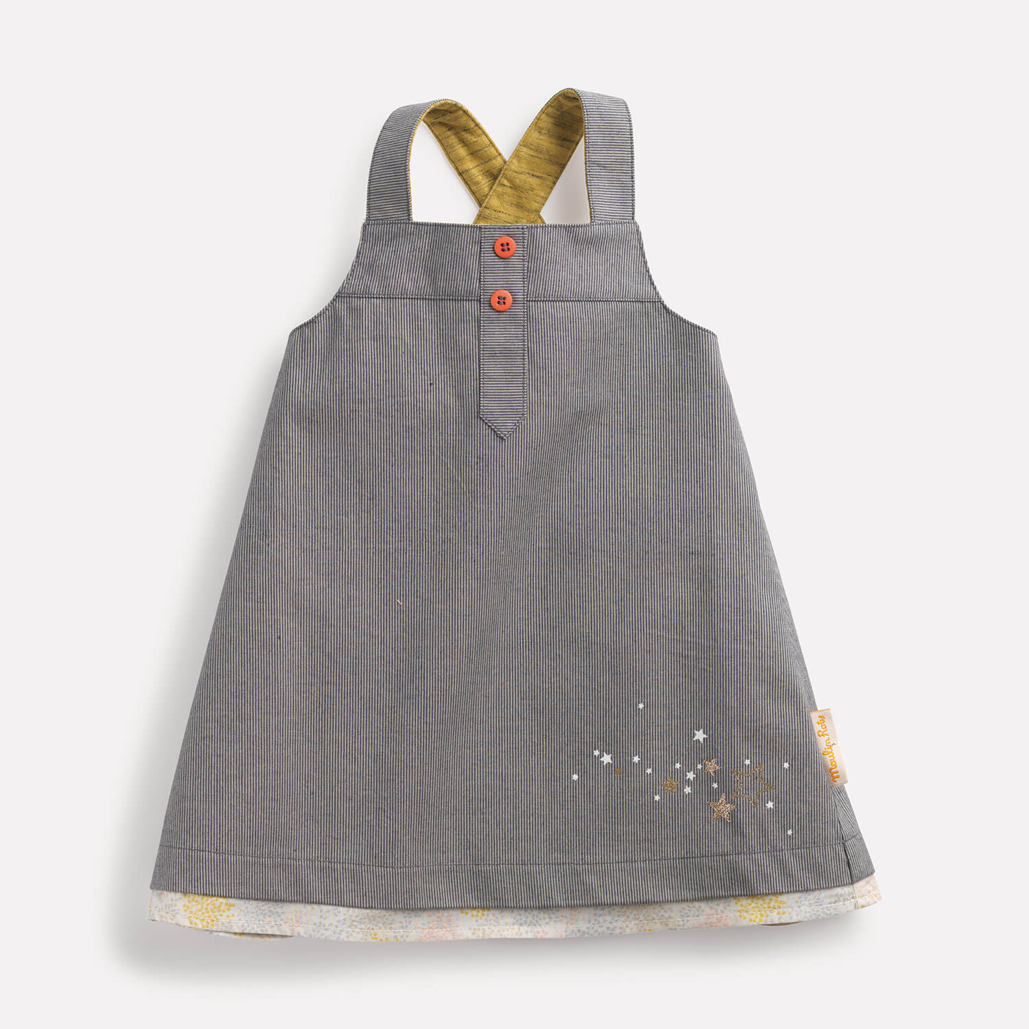 Grey Stardust Dress by Moulin Roty