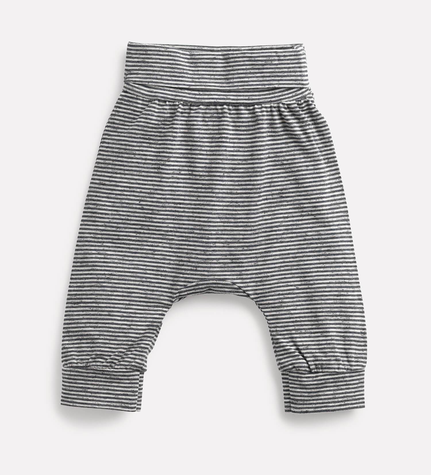 Grey striped sarouel pant by Moulin Roty