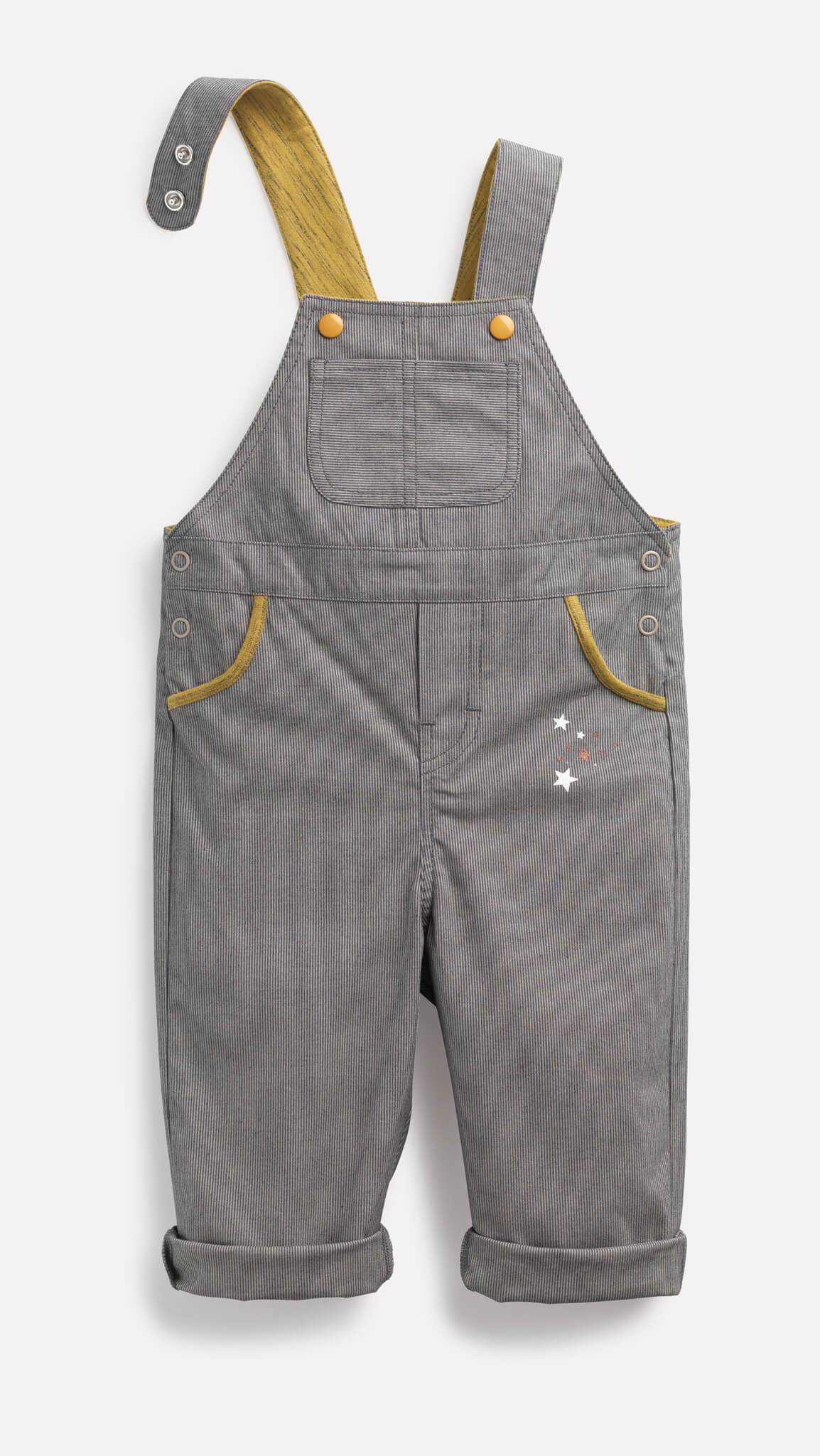 Grey dungarees by Moulin Roty